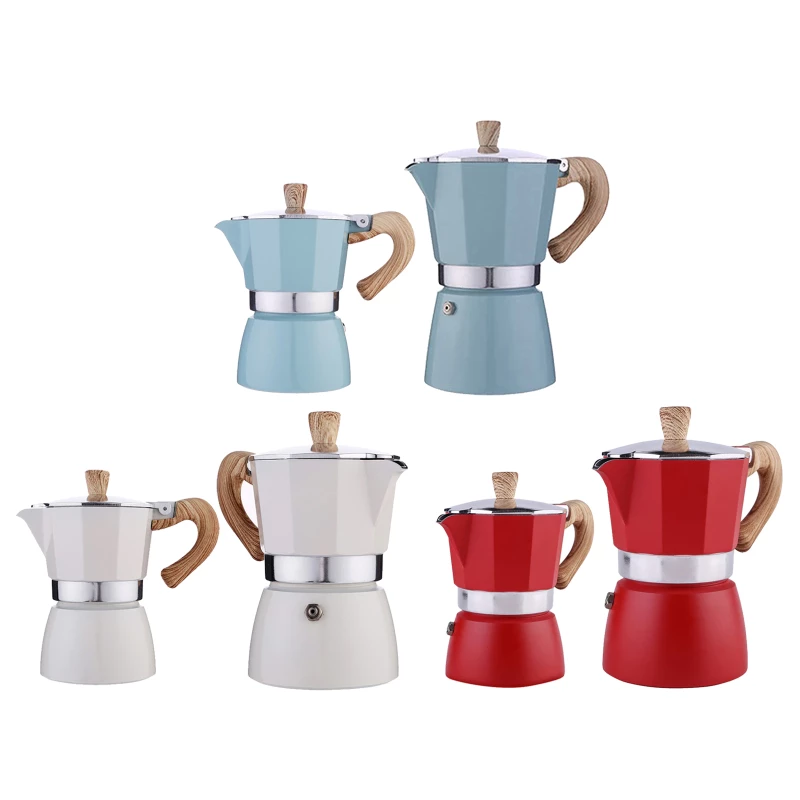 Coffee Moka Maker Italian Moka Espresso Cafe Percolator Pot Stovetop Coffee Maker Stove Top Turkish Percolator Presser Stainless