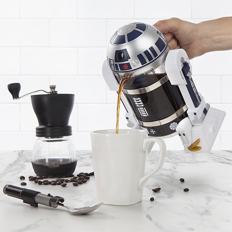 Coffee Pot 960ml Home Mini R2-D2 Manual Coffee Maker French Pressed Coffee Pot Portable Coffee Maker Turkish Coffee